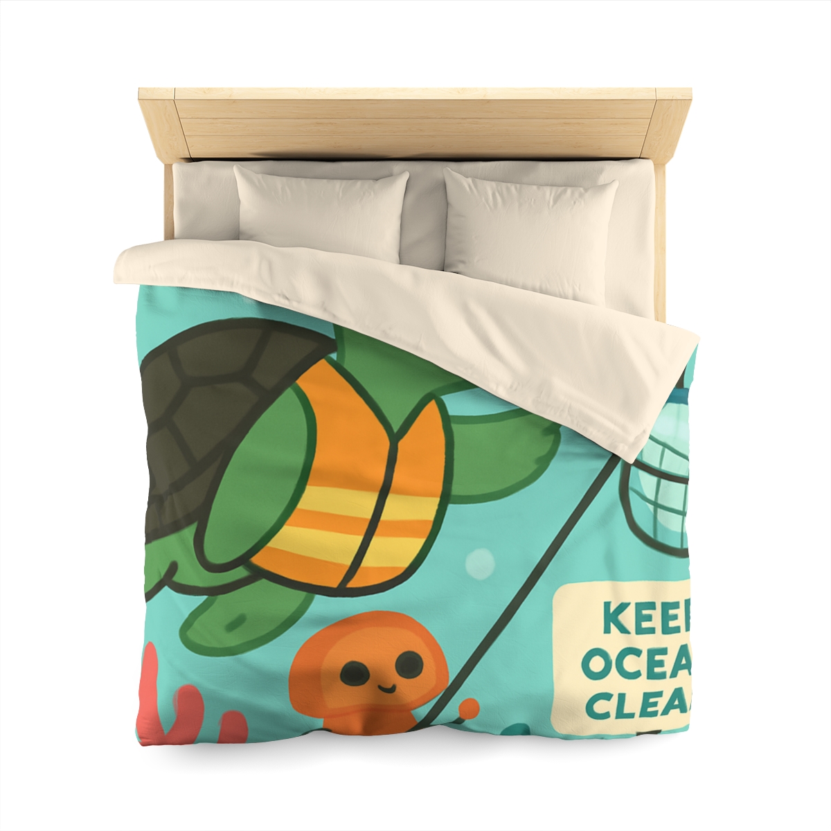 Coral Cleanup Turtle Patrol soft comforter duvets