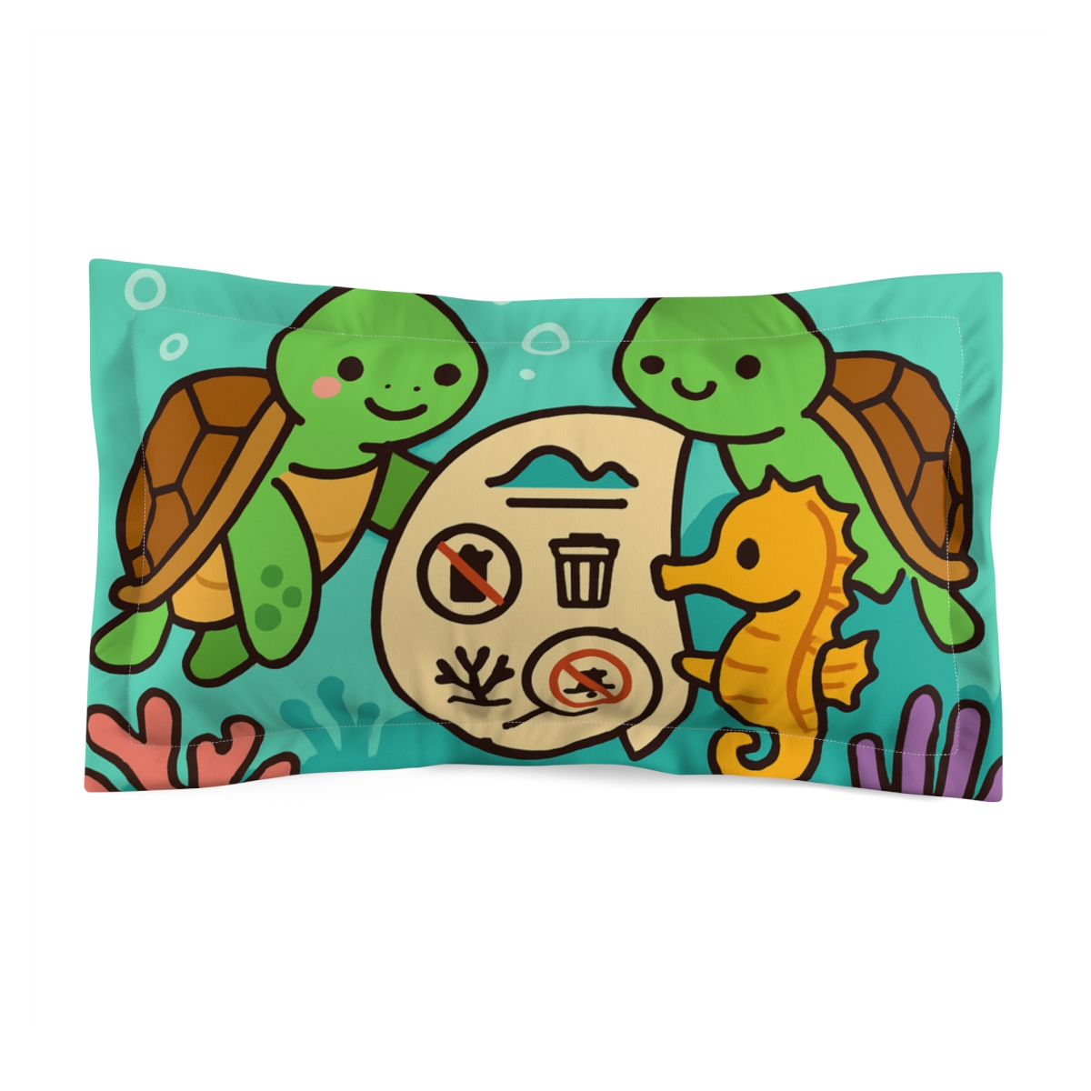 Coral Codebreakers And The Seahorse Map unique shape pillows