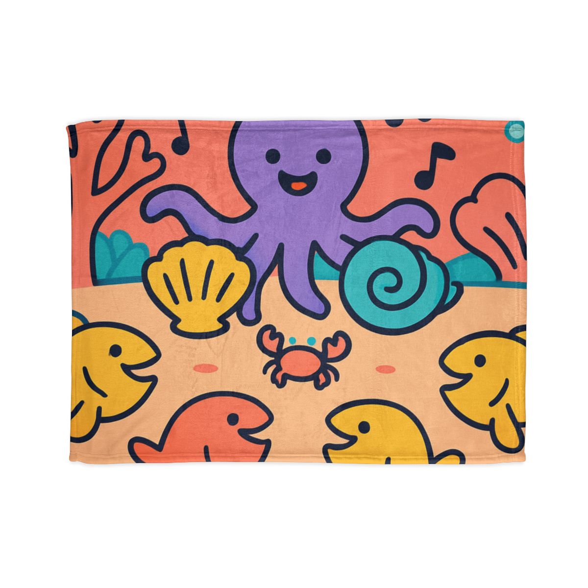 Coral Concert Undersea personalized cozy blankets