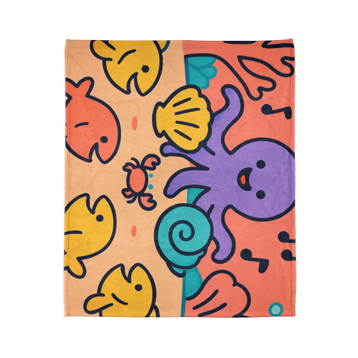 Coral Concert Undersea personalized cozy blankets