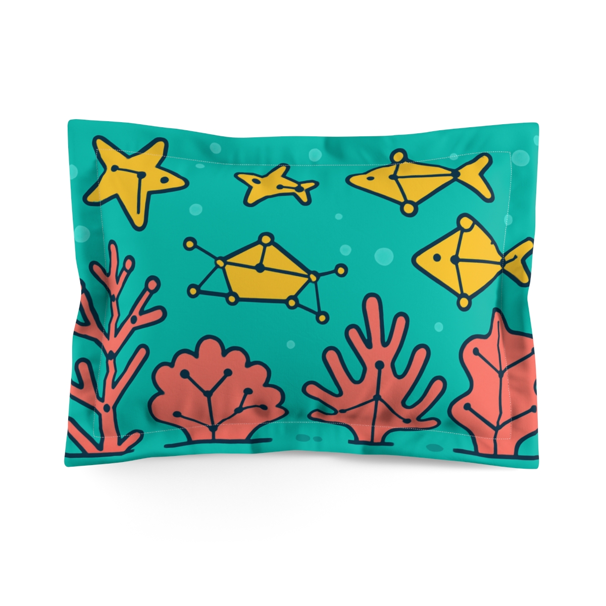 Coral Constellation Reef stylish throw pillows