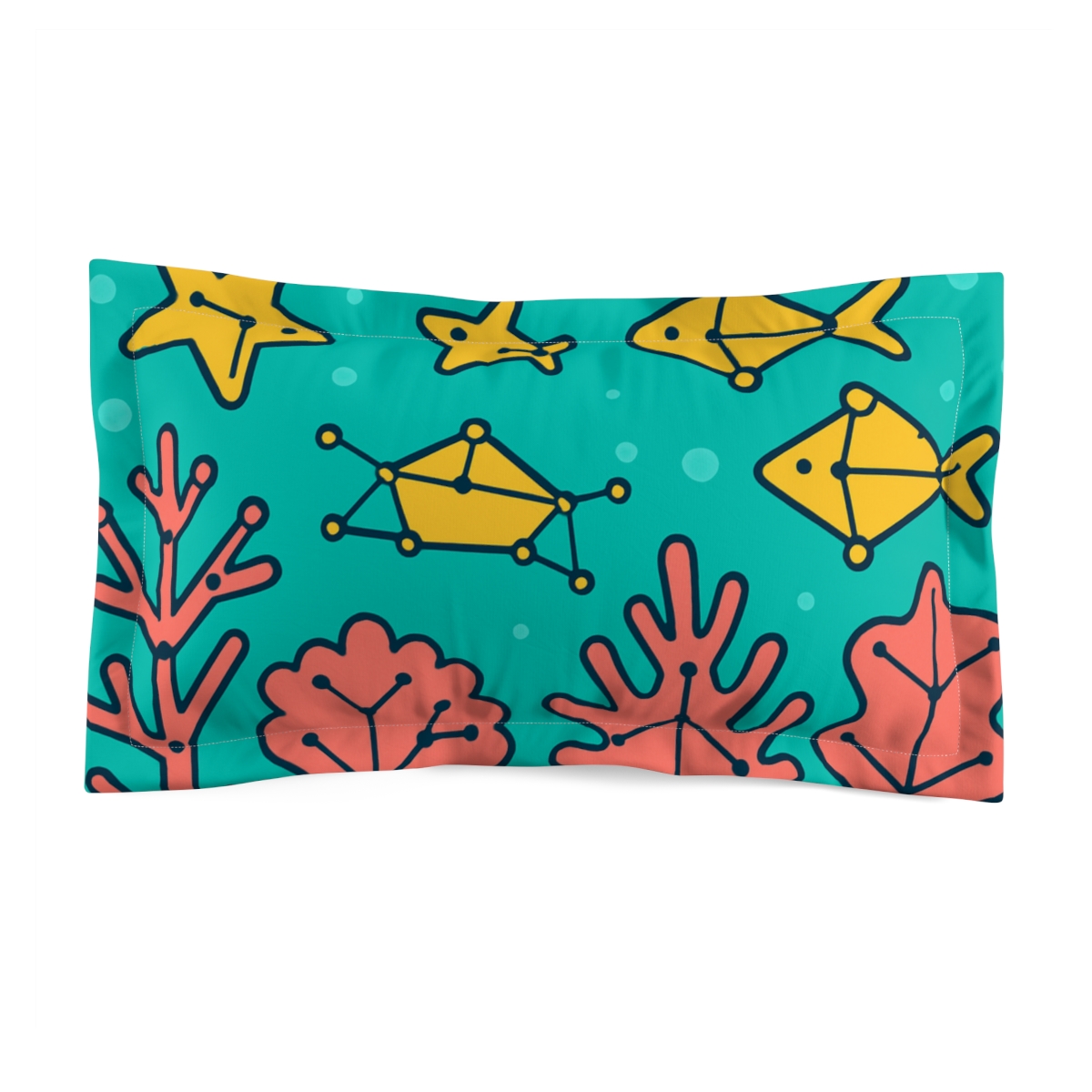 Coral Constellation Reef stylish throw pillows