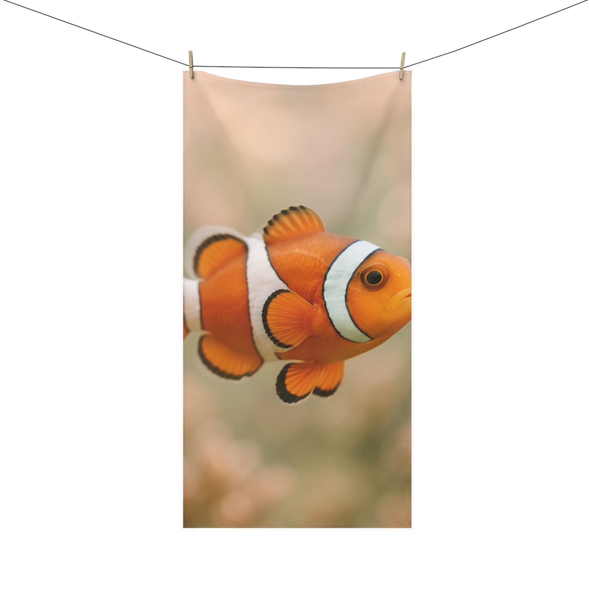 Coral Gleam Clownfish trendy hand towels