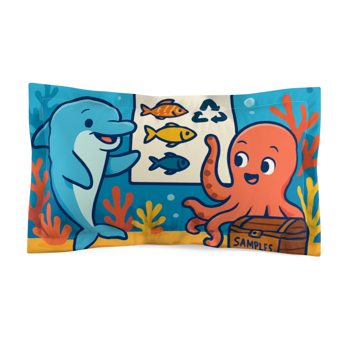 Coral Kingdom Science Lab personalized decorative pillows