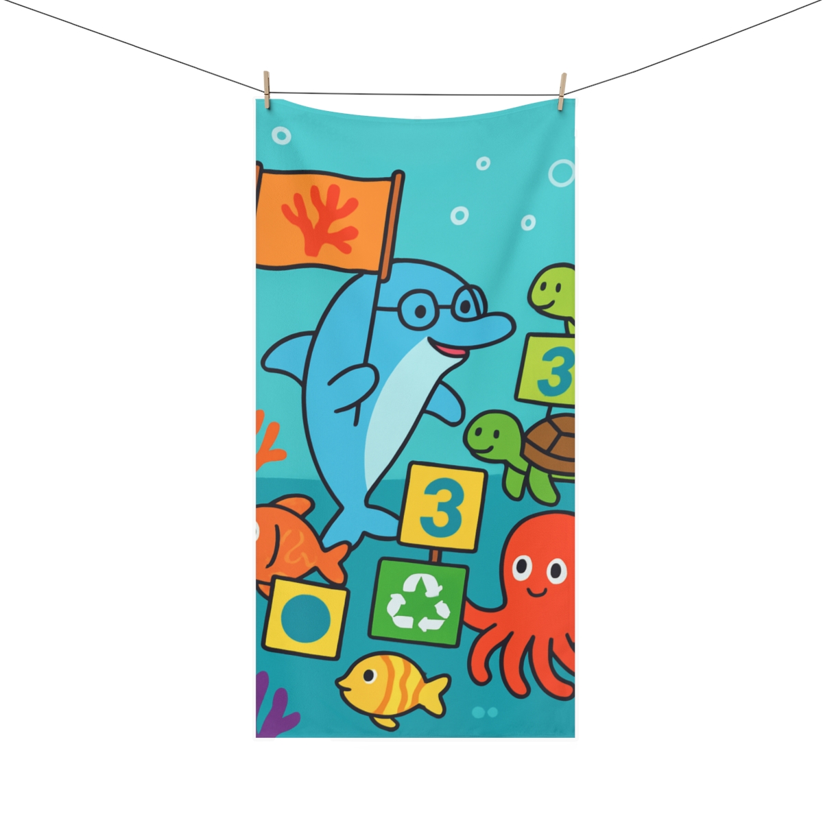 Coral Kingdom Science Parade soft cotton towels