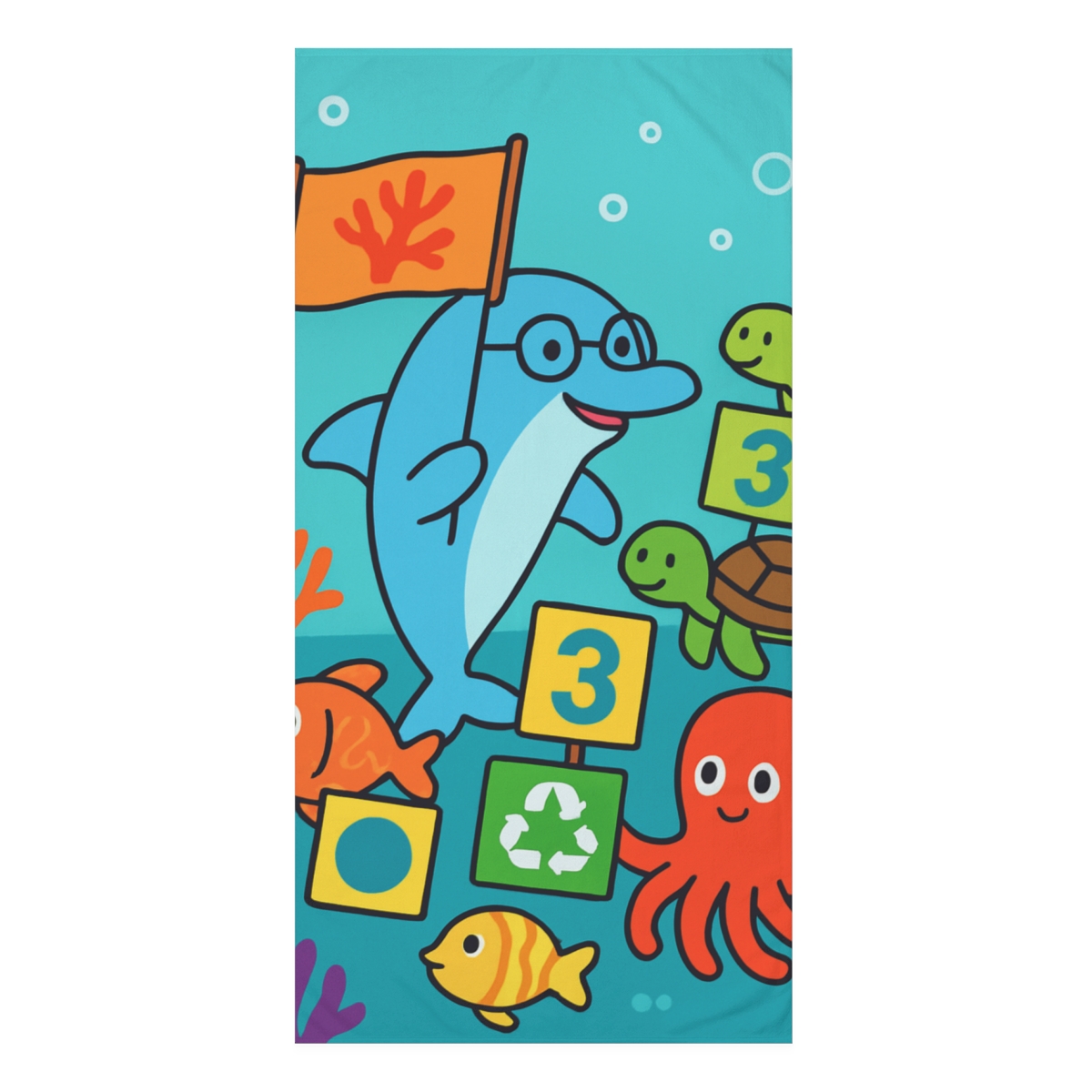 Coral Kingdom Science Parade soft cotton towels