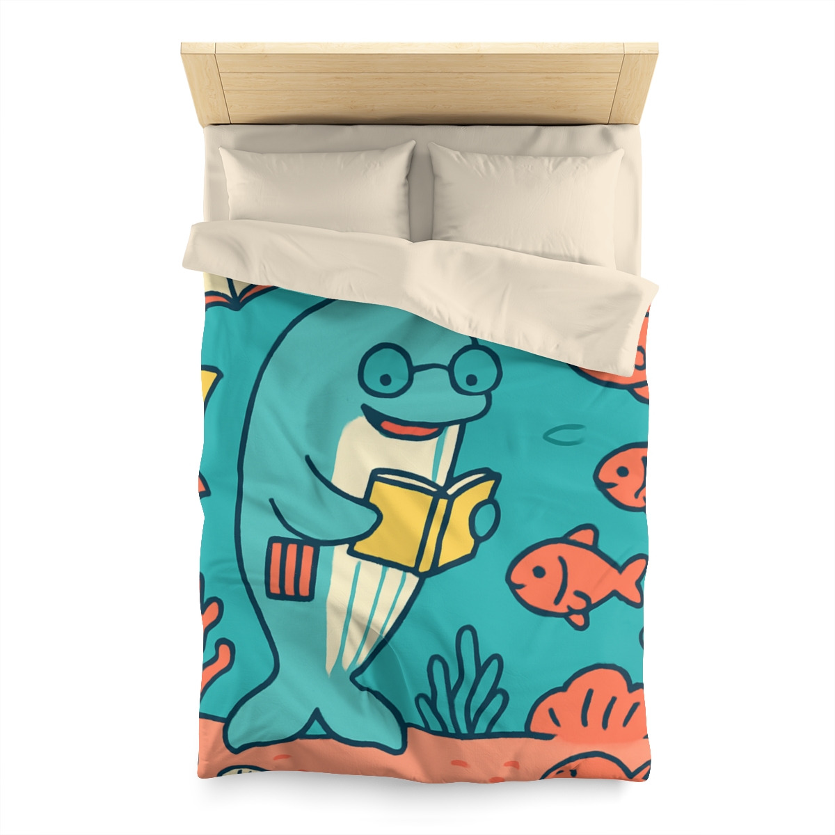 Coral Library Cruise stylish duvet covers