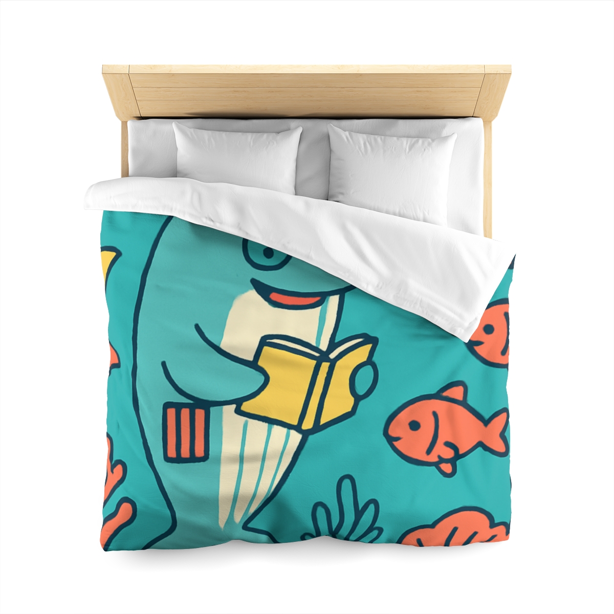 Coral Library Cruise stylish duvet covers