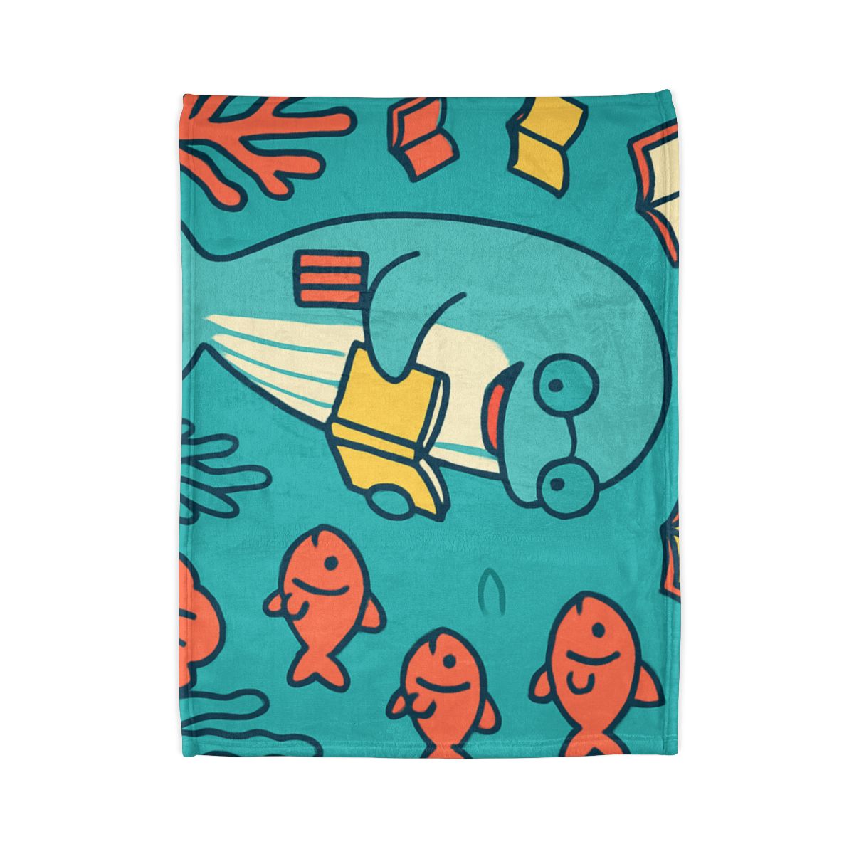 Coral Library Cruise decorative home blankets
