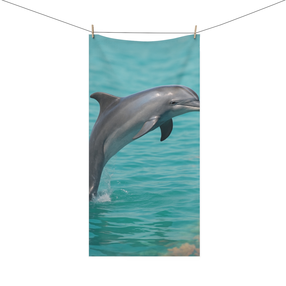 Coral Realm Bottlenose Dolphin decorative home towels