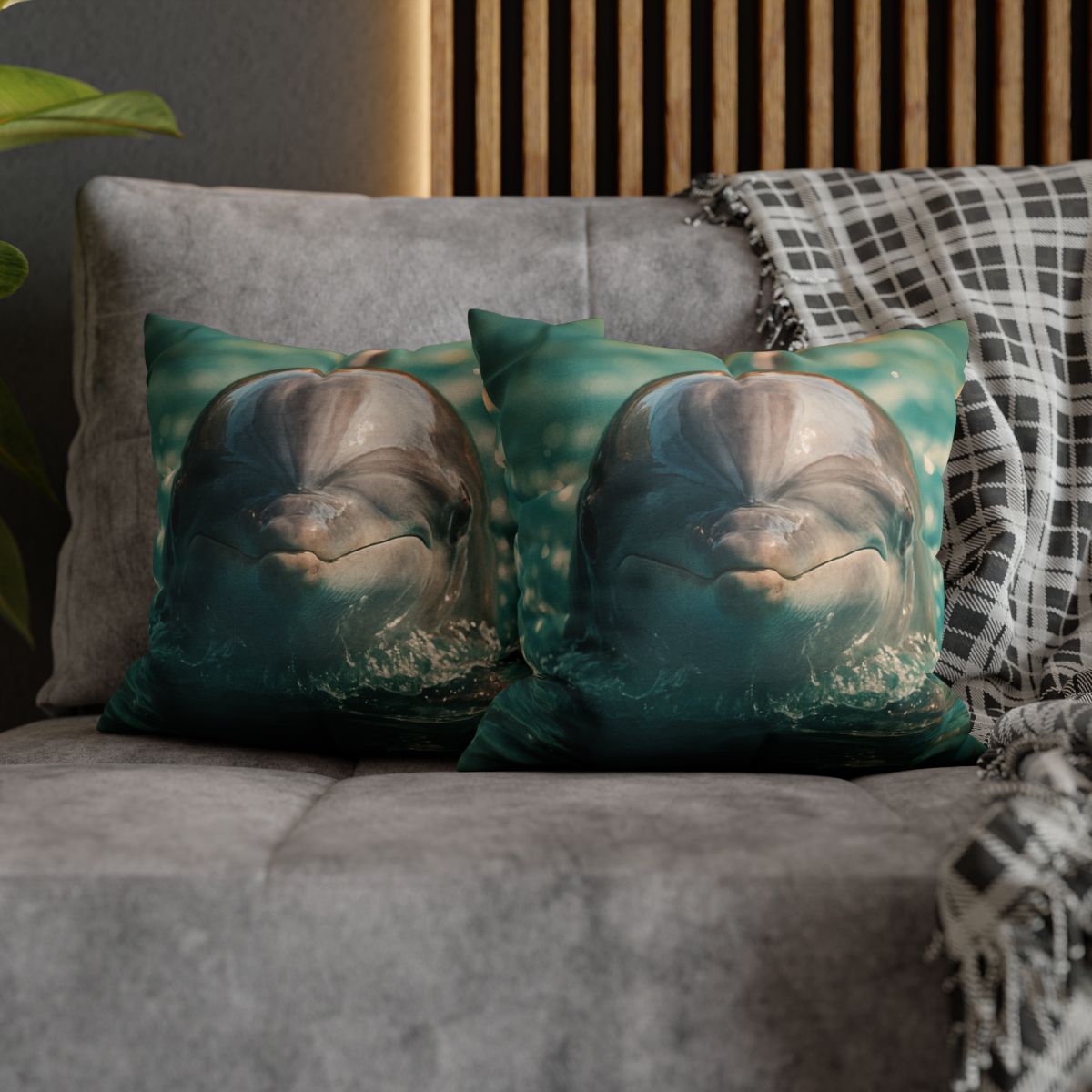 Coral Realm Dolphin comfortable bedding pillow covers