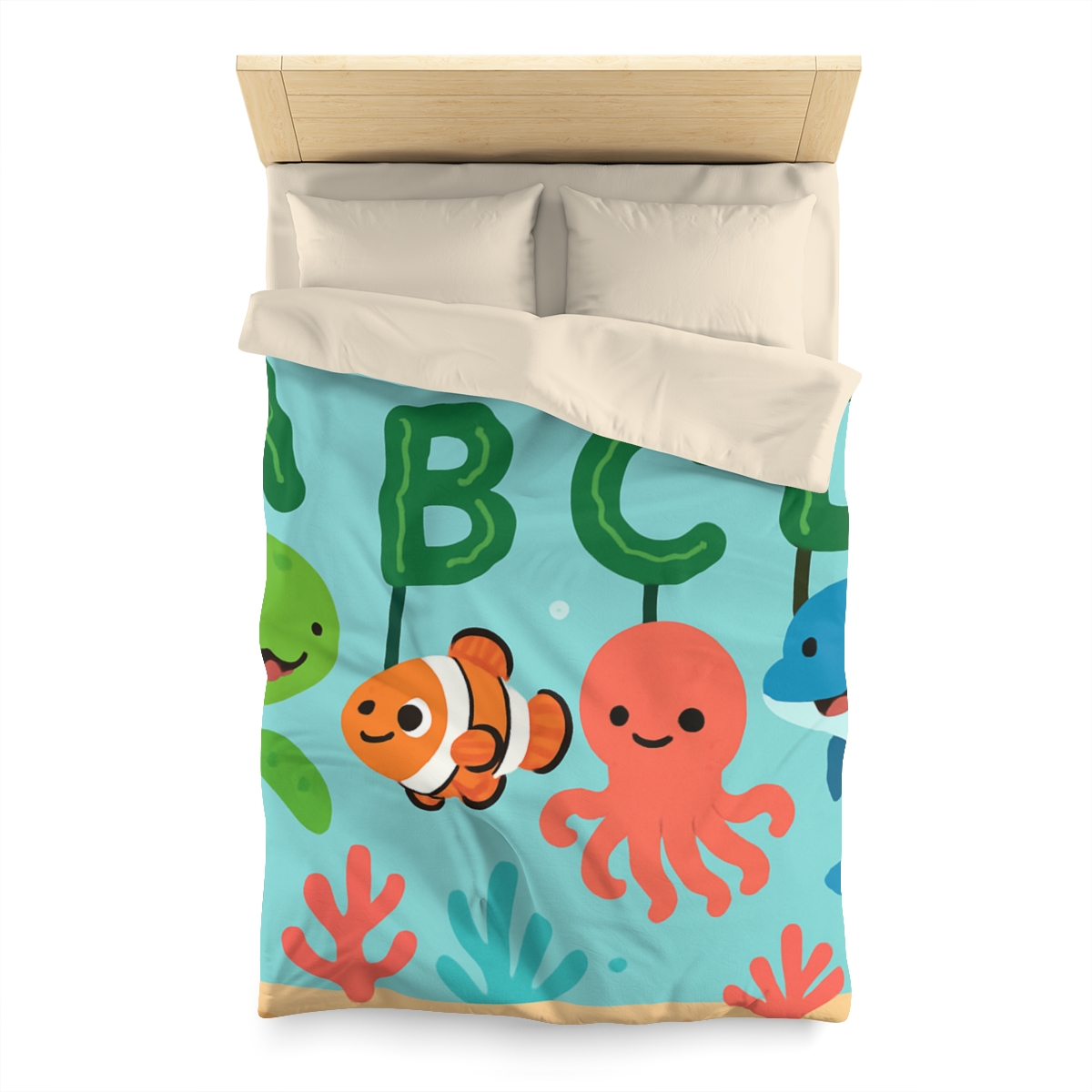 Coral Reef Alphabet Parade stylish duvet covers