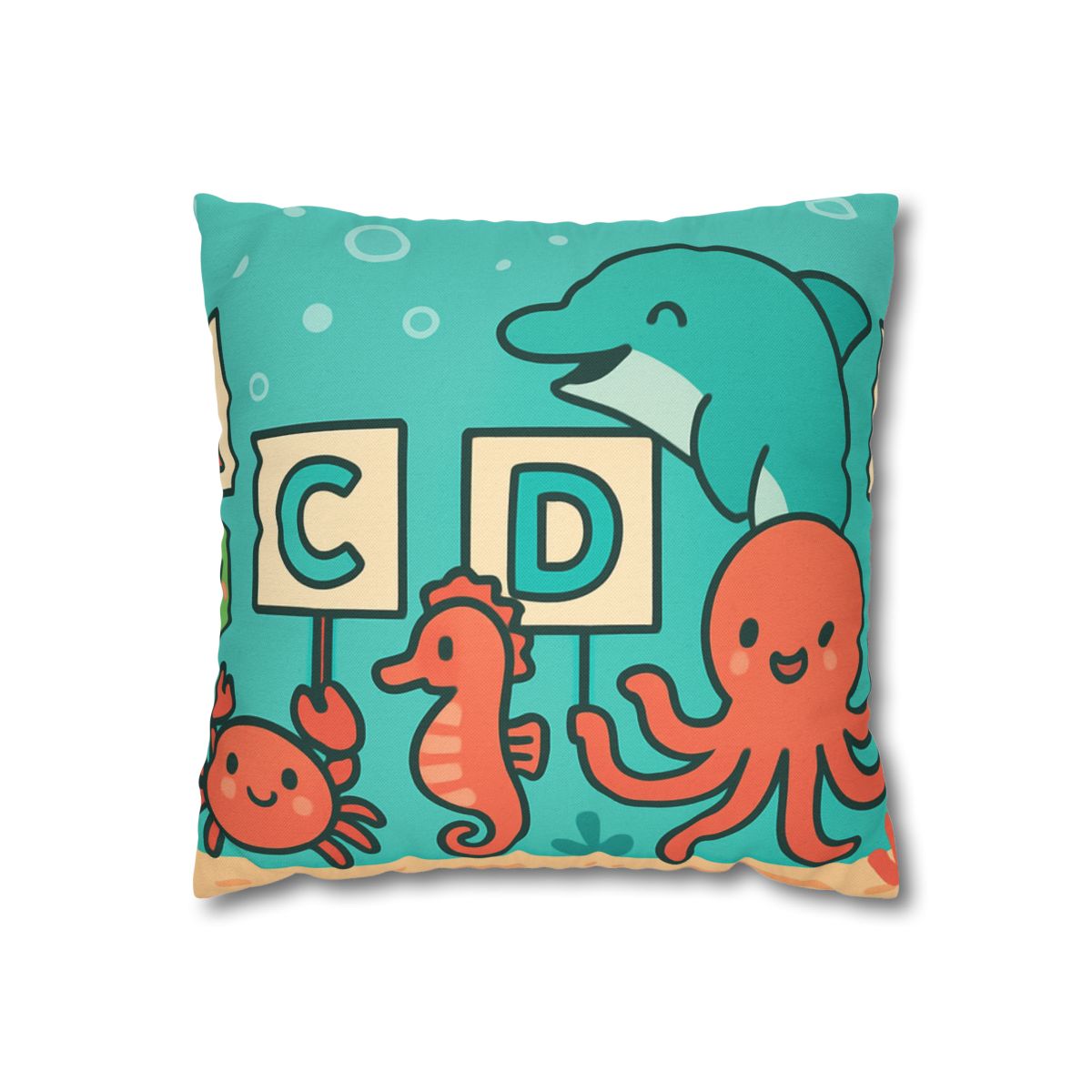 Coral Reef Alphabet Parade custom pillow cases