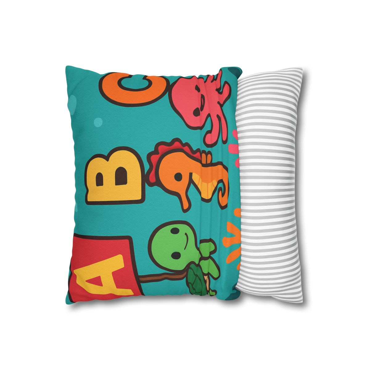 Coral Reef Alphabet Parade soft cotton pillow cases