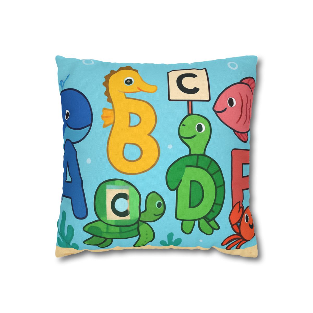 Coral Reef Alphabet Parade personalized pillow covers