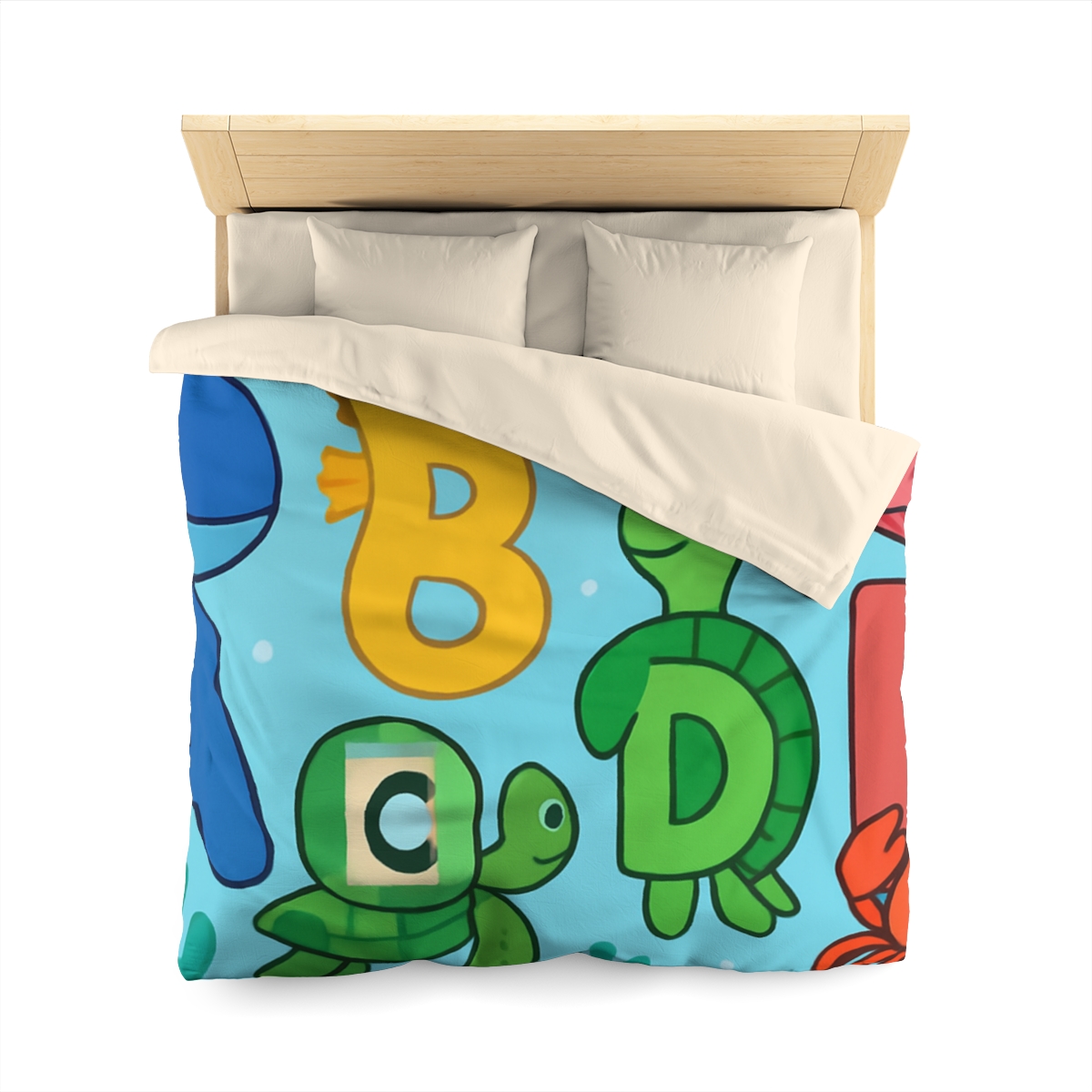 Coral Reef Alphabet Parade custom duvets
