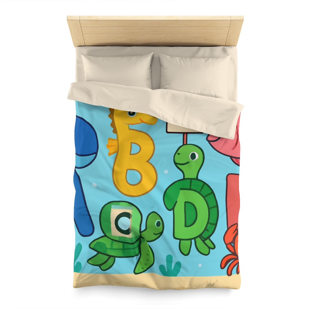 Coral Reef Alphabet Parade custom duvets