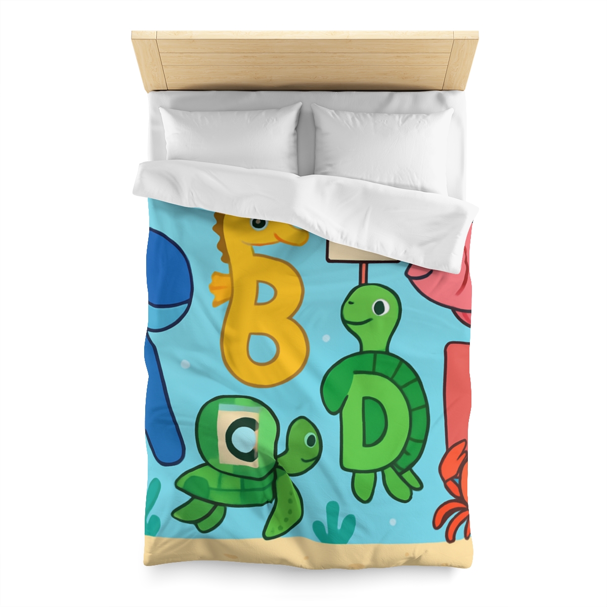 Coral Reef Alphabet Parade custom duvets