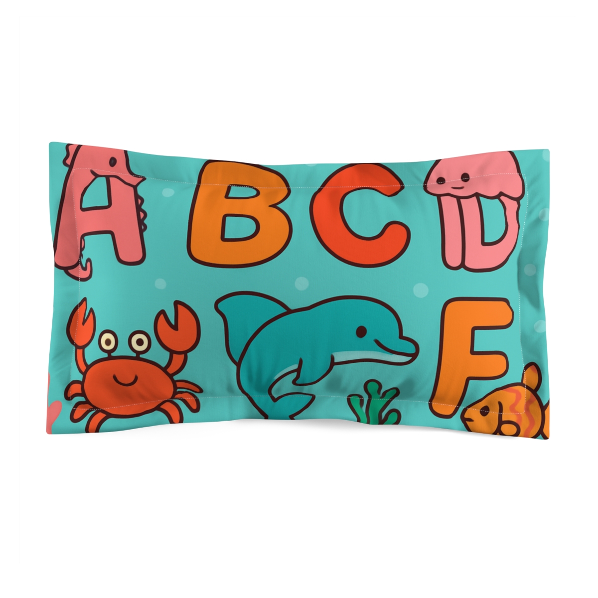 Coral Reef Alphabet Parade stylish throw pillows