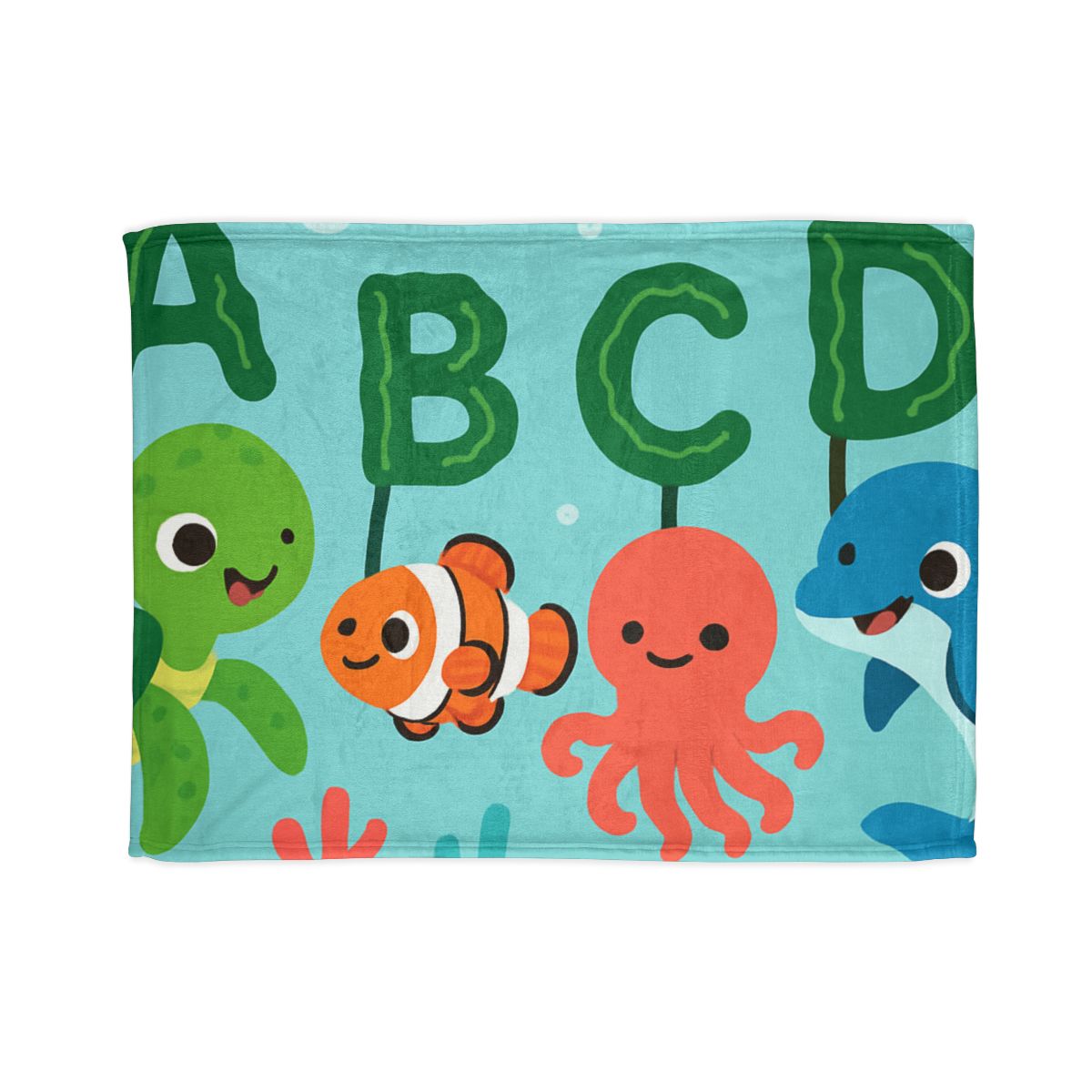Coral Reef Alphabet Parade stylish throw blankets