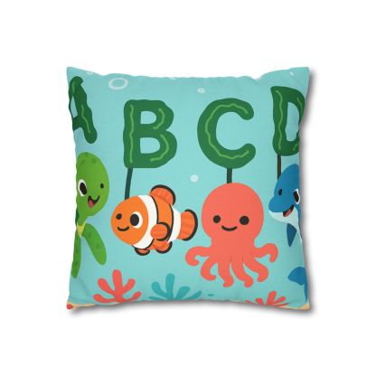 Coral Reef Alphabet Parade soft cotton pillow cases