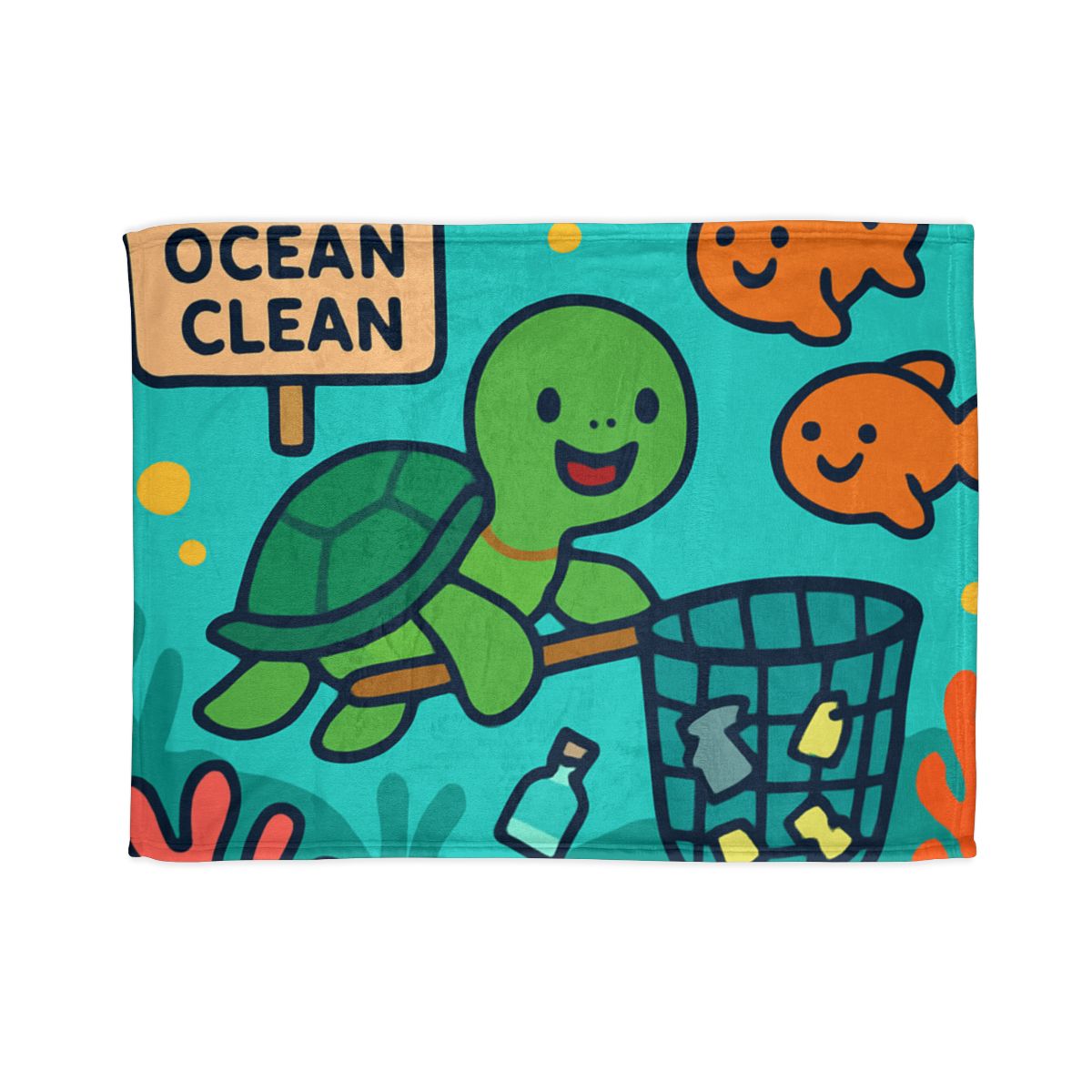 Coral Reef Clean Up Crew custom blankets