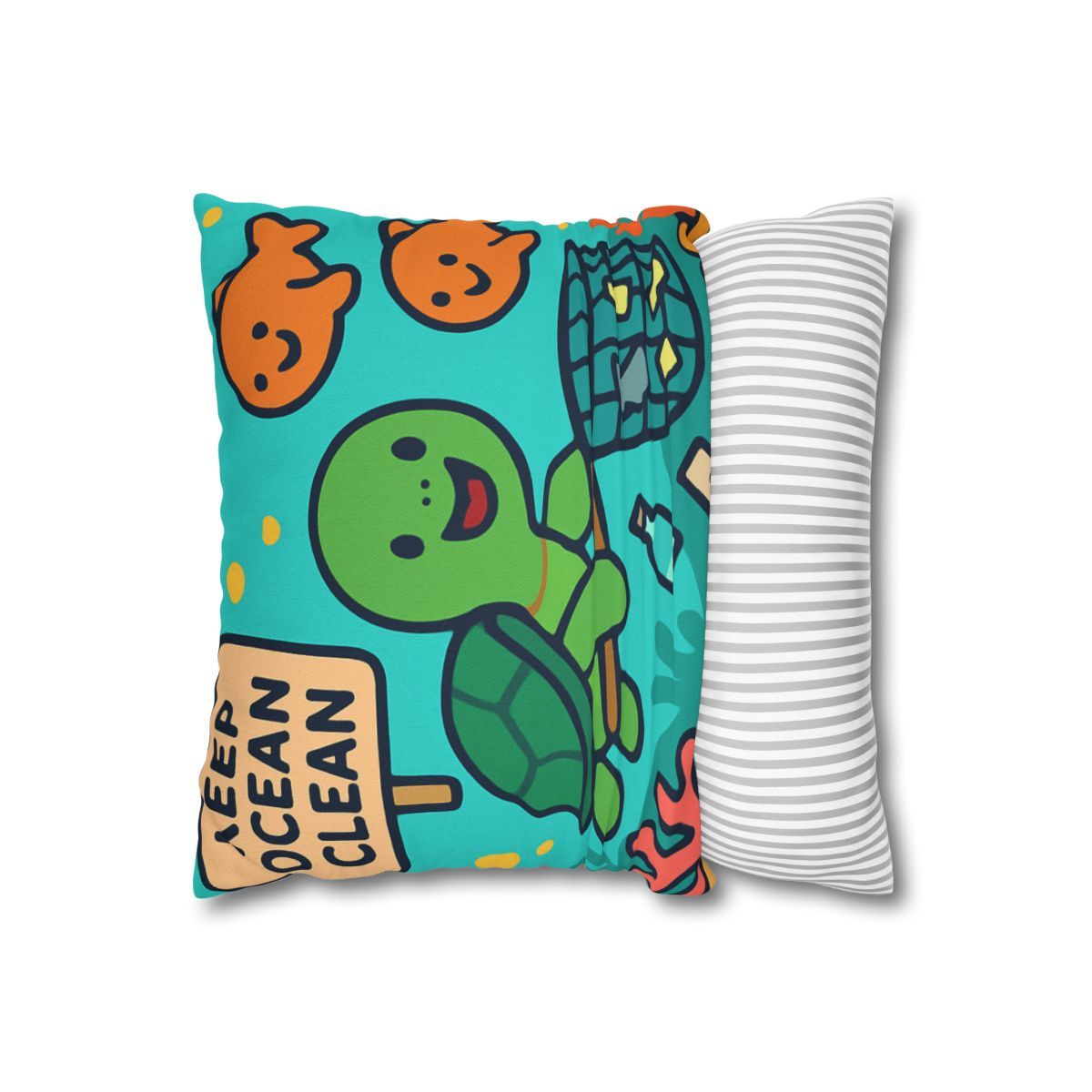 Coral Reef Clean Up Crew soft cotton pillow cases