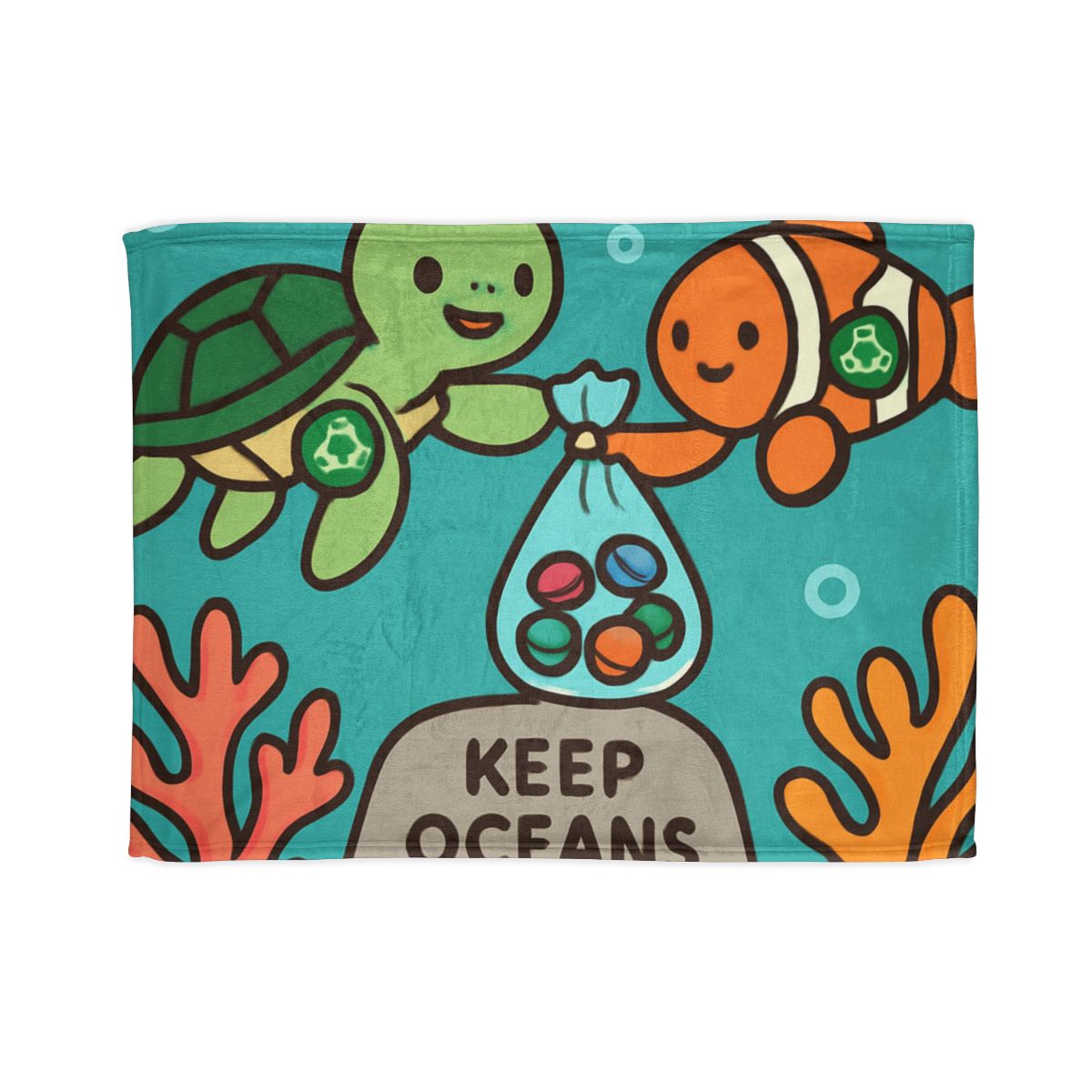 Coral Reef Cleanup Crew warm winter blankets