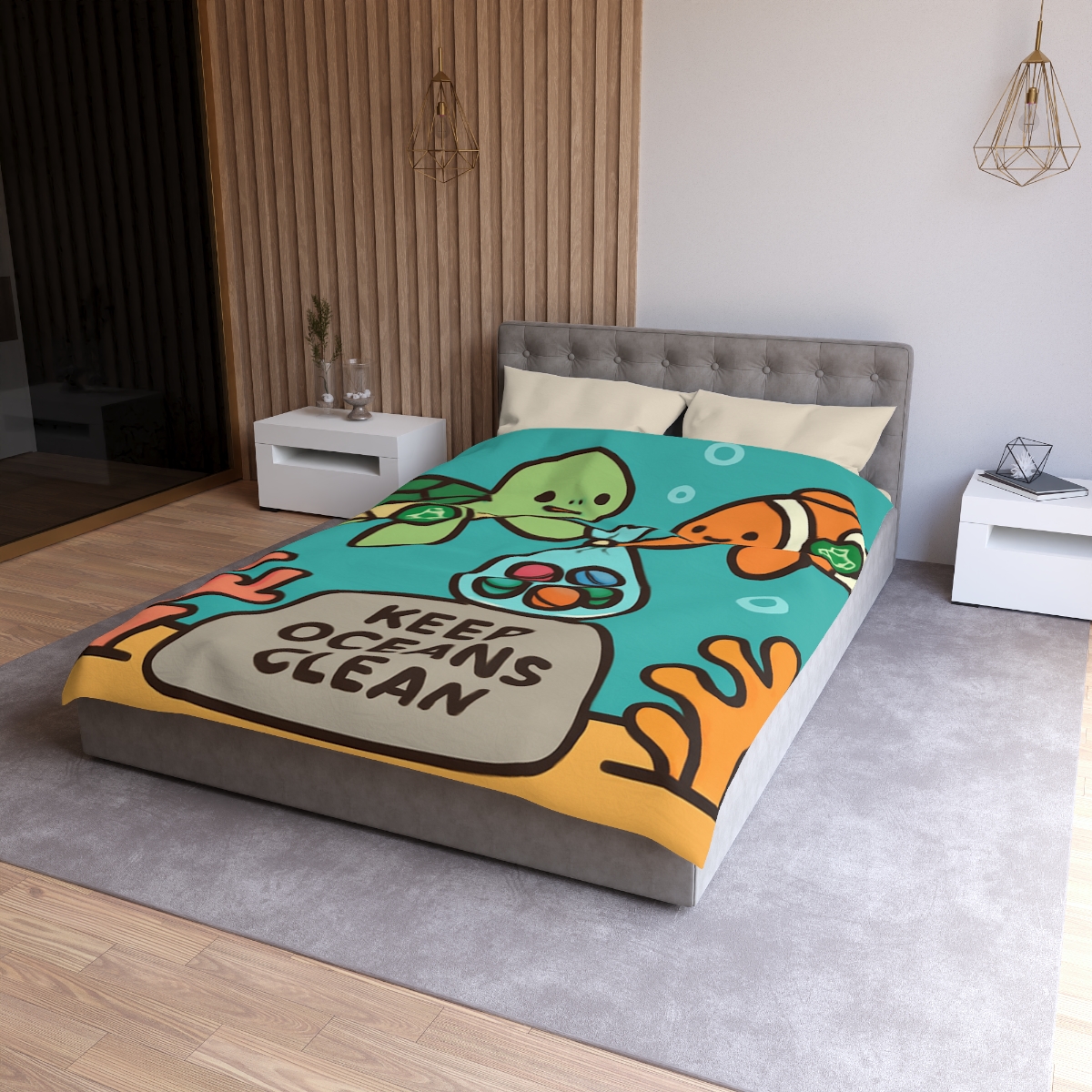 Coral Reef Cleanup Crew warm winter duvets