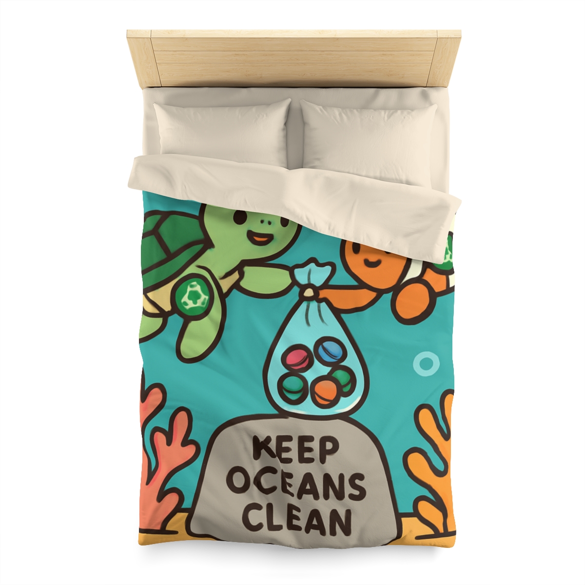 Coral Reef Cleanup Crew warm winter duvets