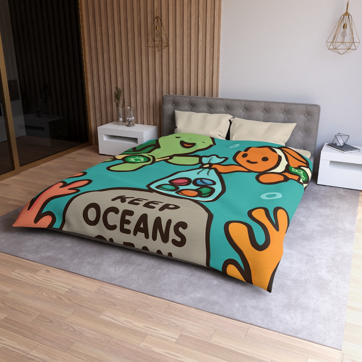 Coral Reef Cleanup Crew warm winter duvets