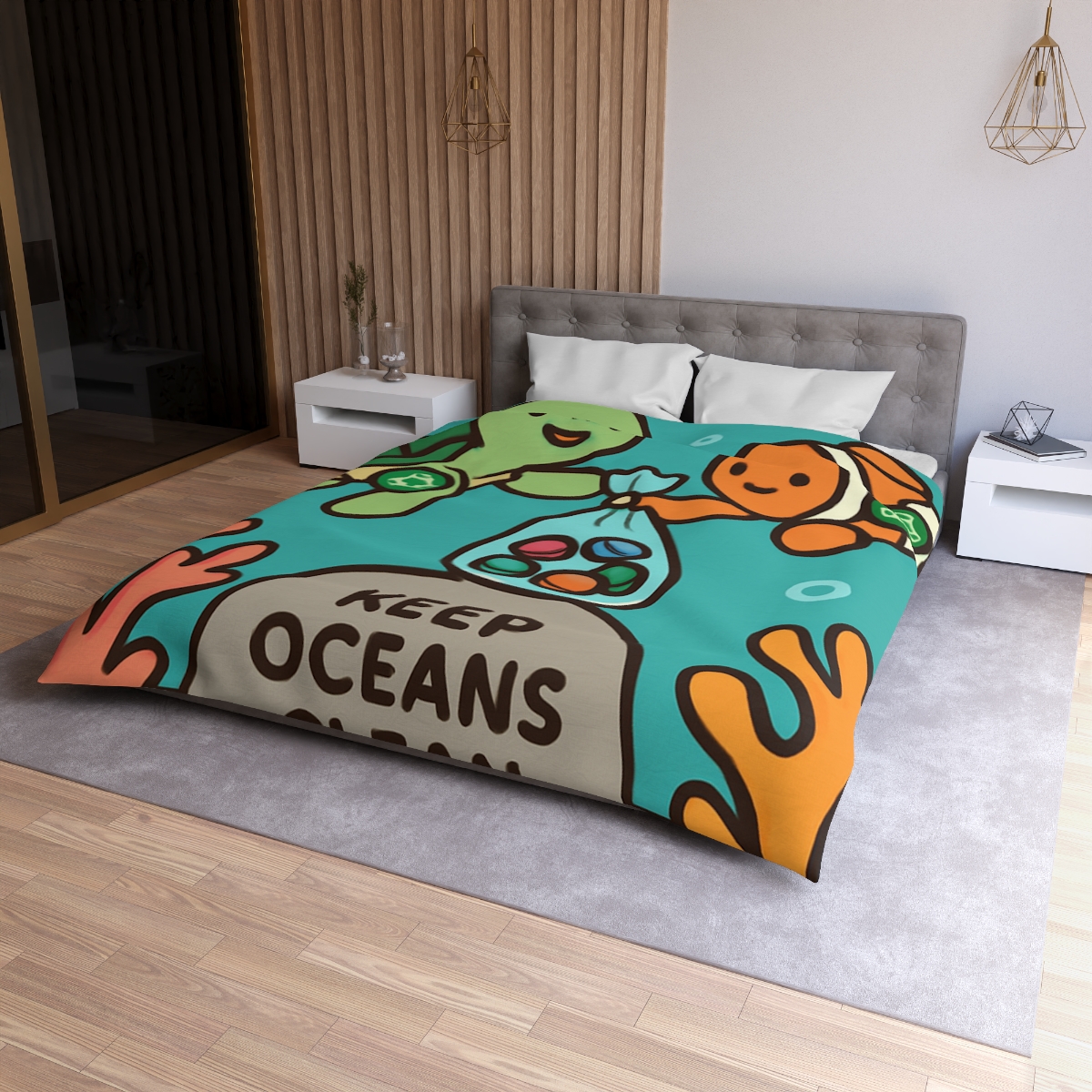 Coral Reef Cleanup Crew warm winter duvets