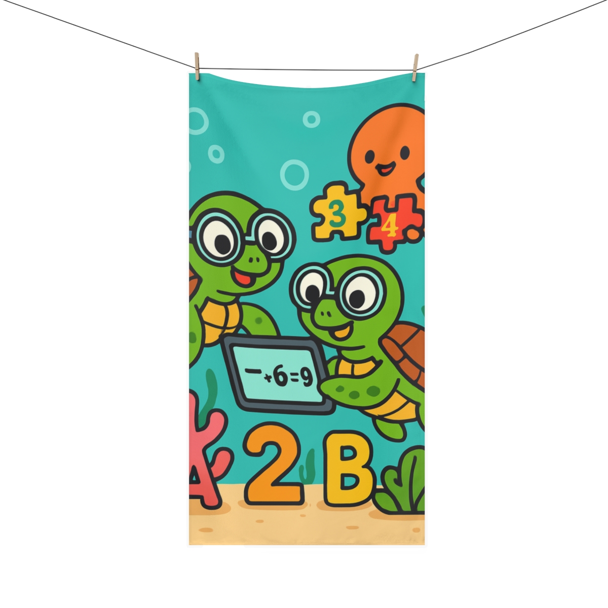 Coral Reef Code Breakers decorative home towelscustom towels