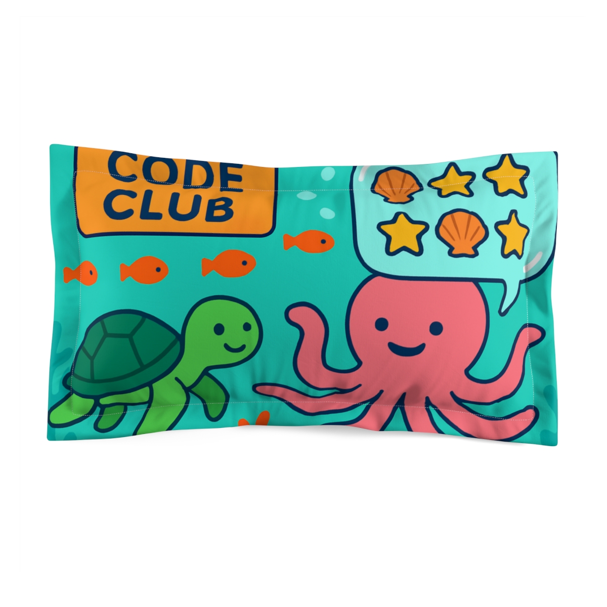 Coral Reef Code Club With Octopus Inventor unique shape pillows