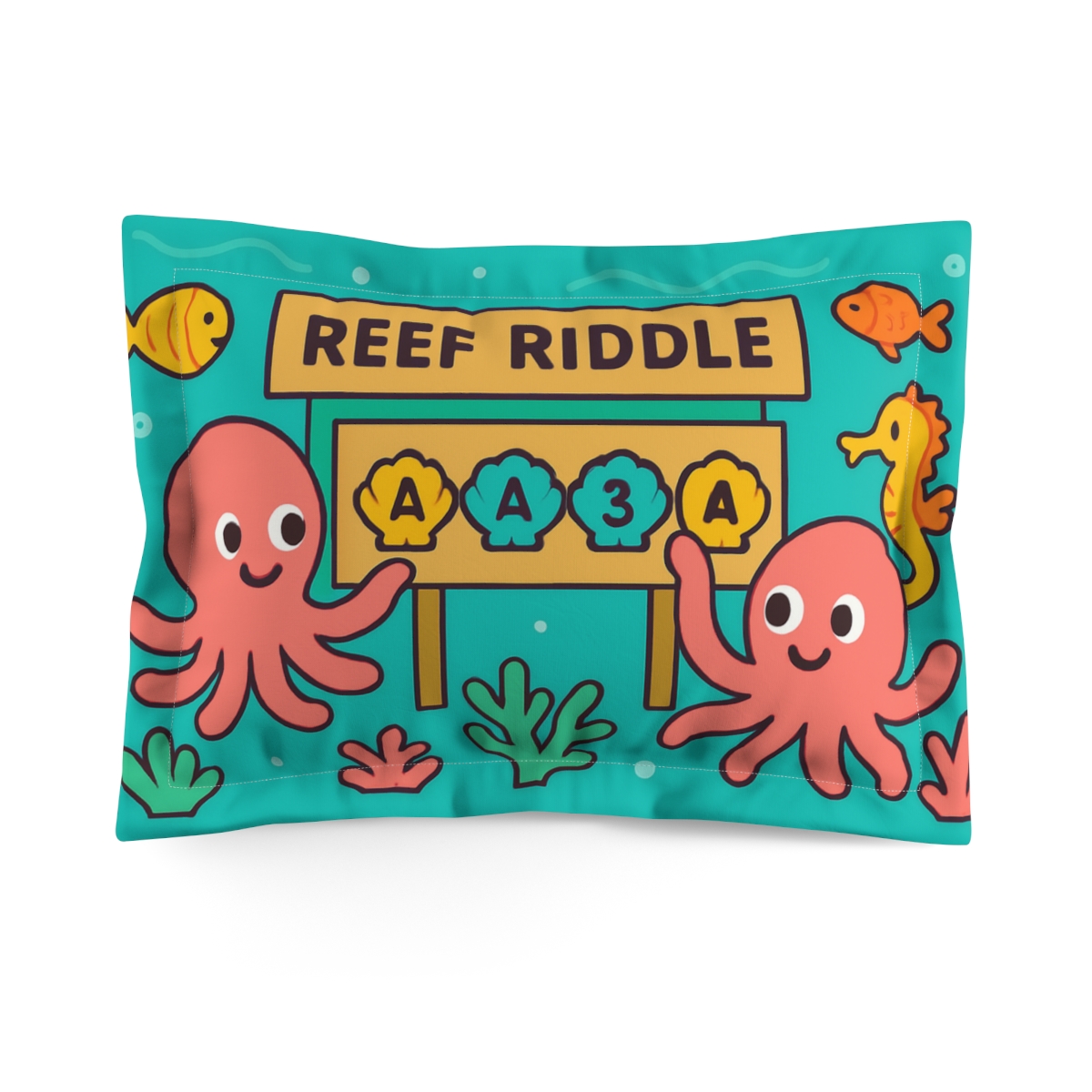 Coral Reef Codebreakers personalized decorative pillows