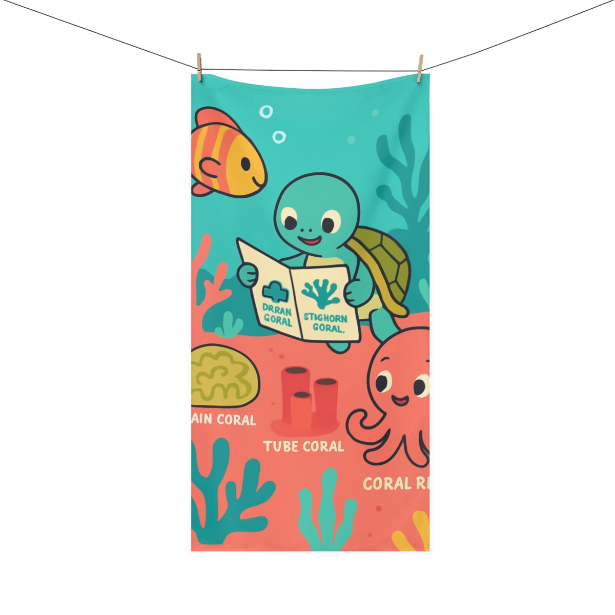 Coral Reef Explorers Crew trendy hand towels