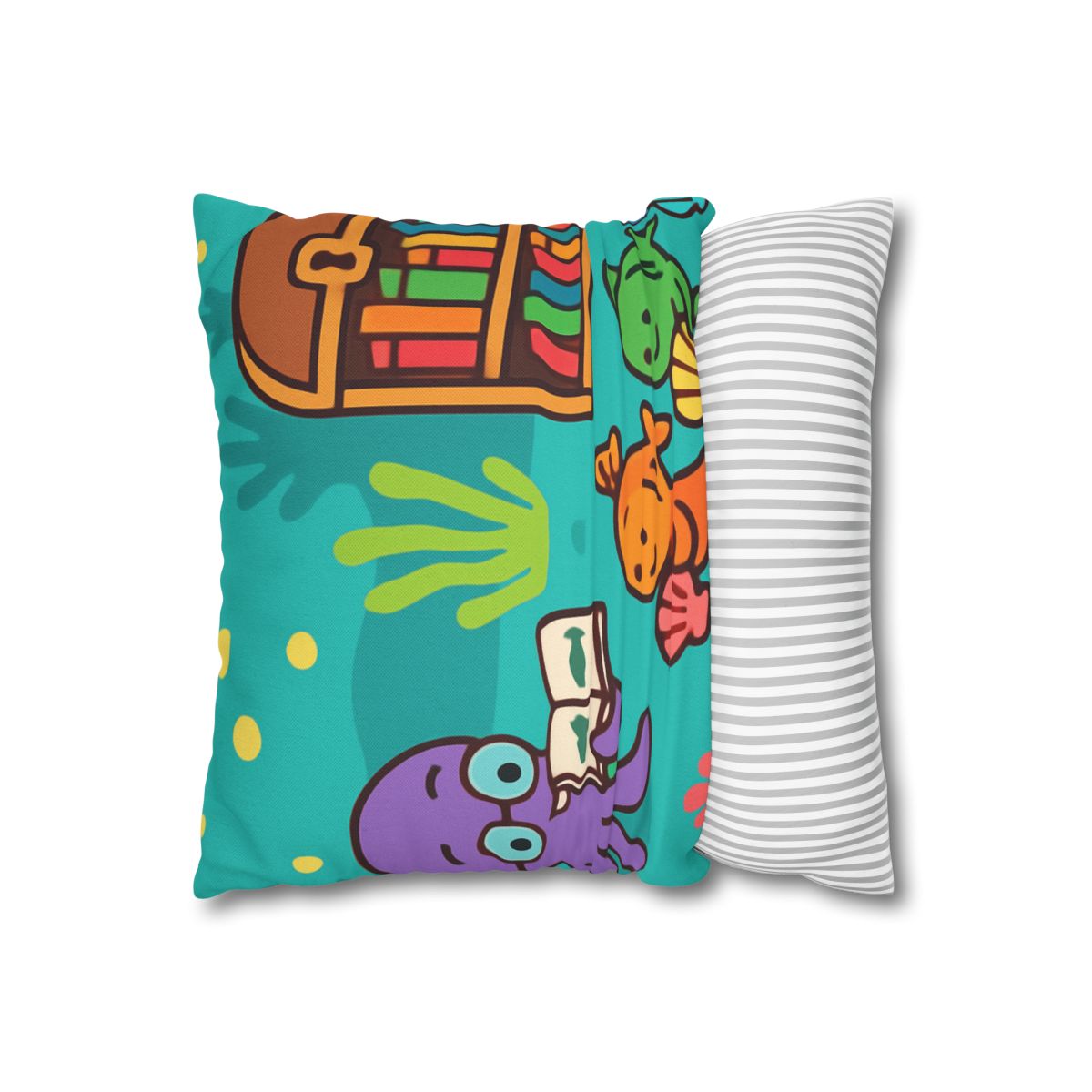 Coral Reef Library With The Octopus Librarian unique gift pillow cases