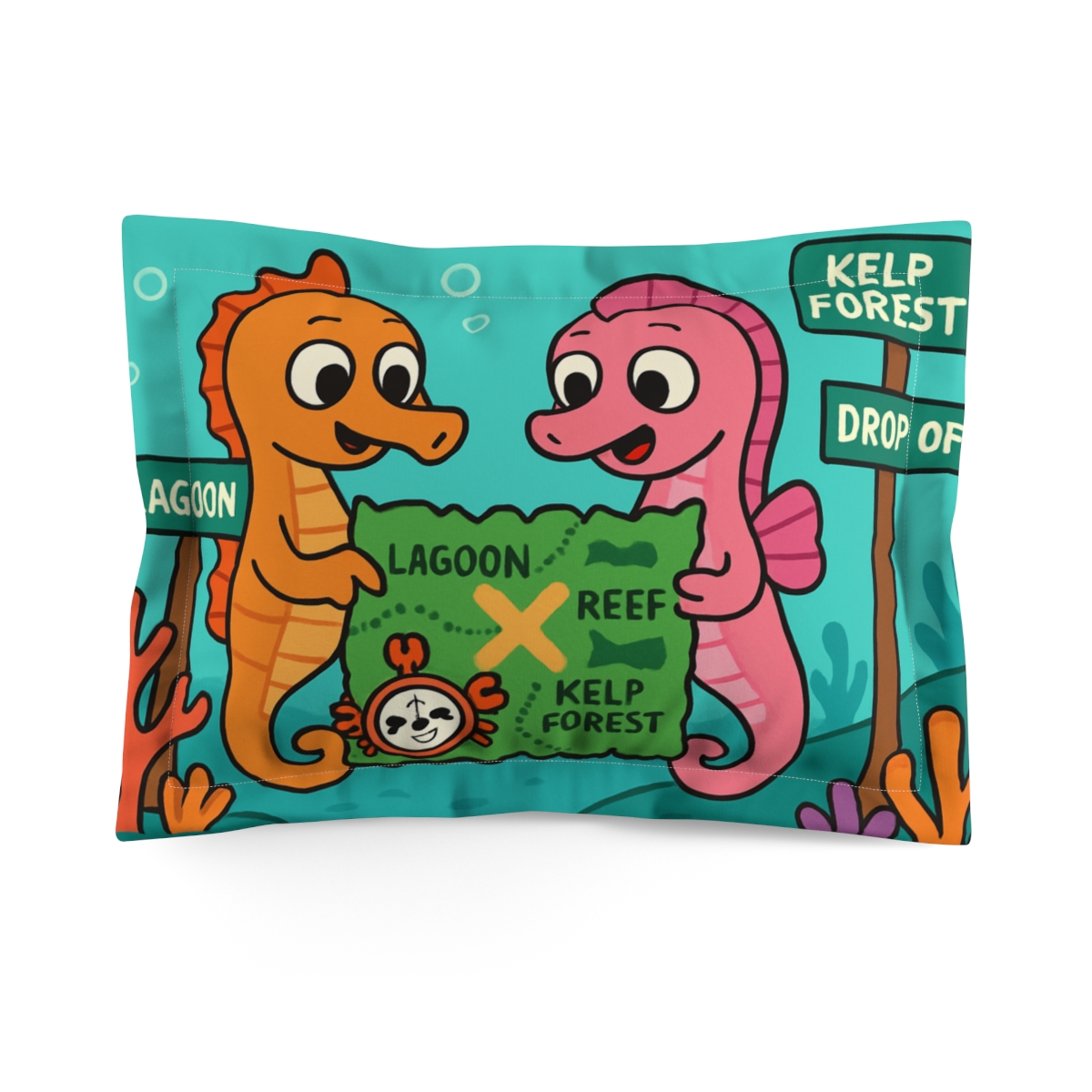 Coral Reef Map Makers gift pillows for home