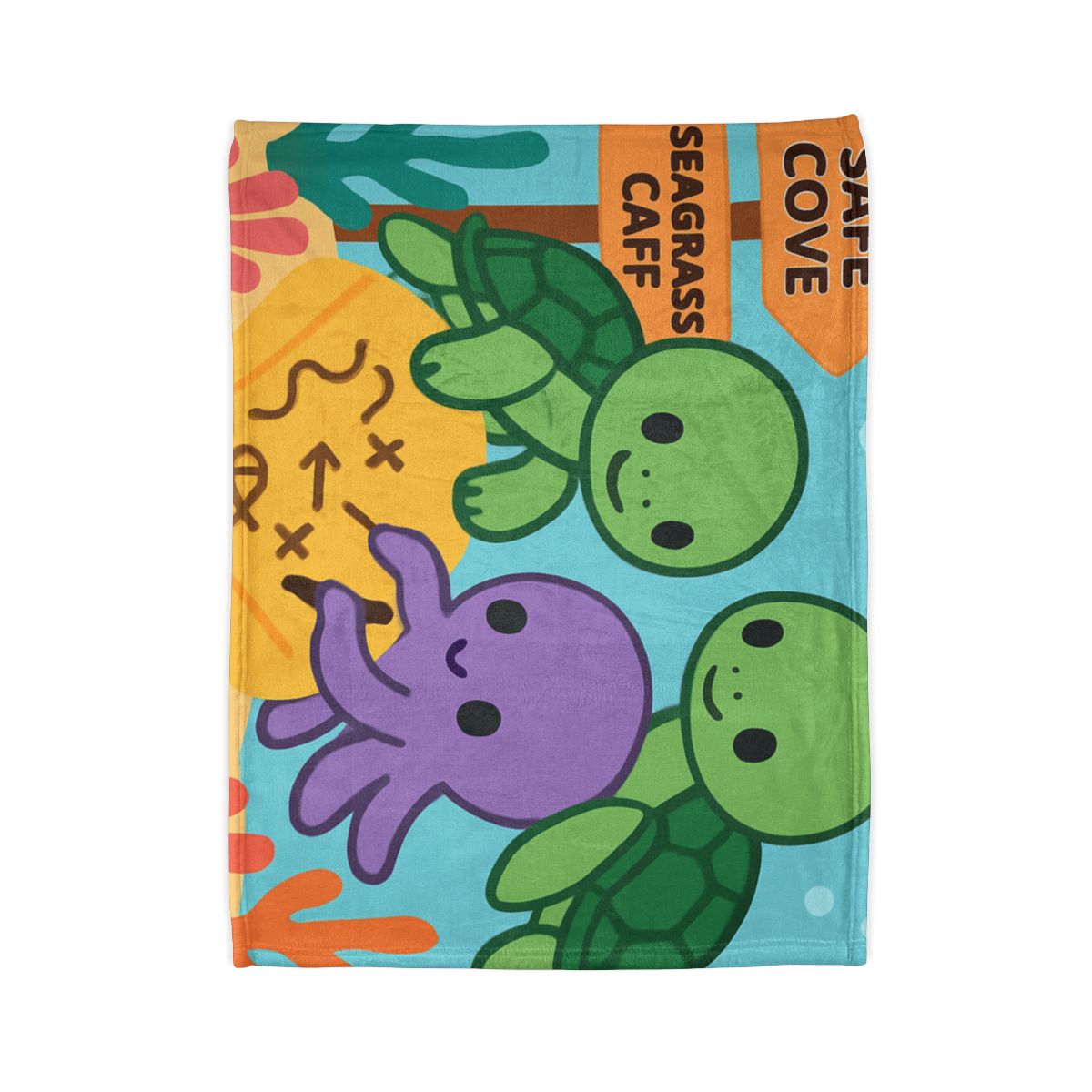 Coral Reef Map Makers unique gift blanketscustom blankets