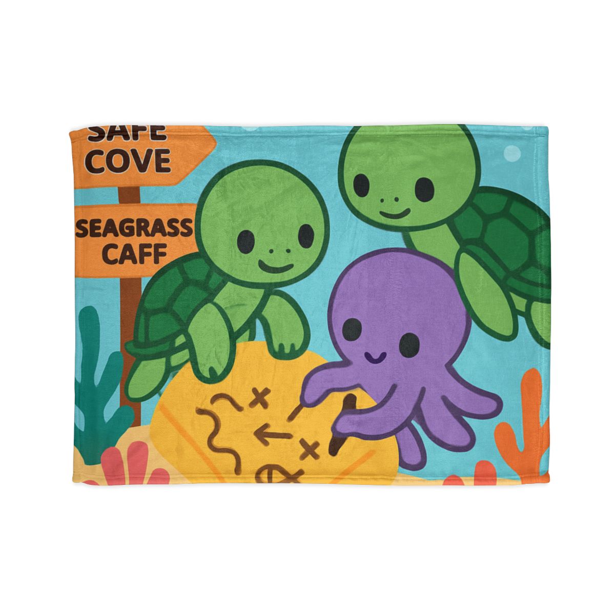 Coral Reef Map Makers unique gift blanketscustom blankets