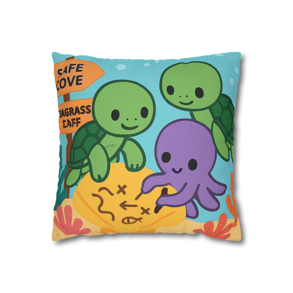 Coral Reef Map Makers comfortable bedding pillow covers