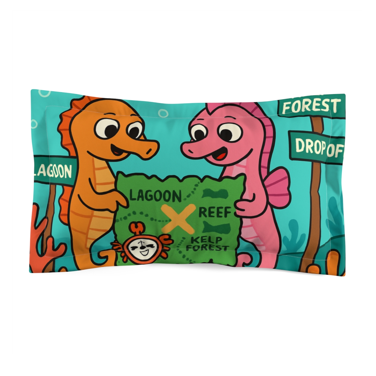 Coral Reef Map Makers gift pillows for home