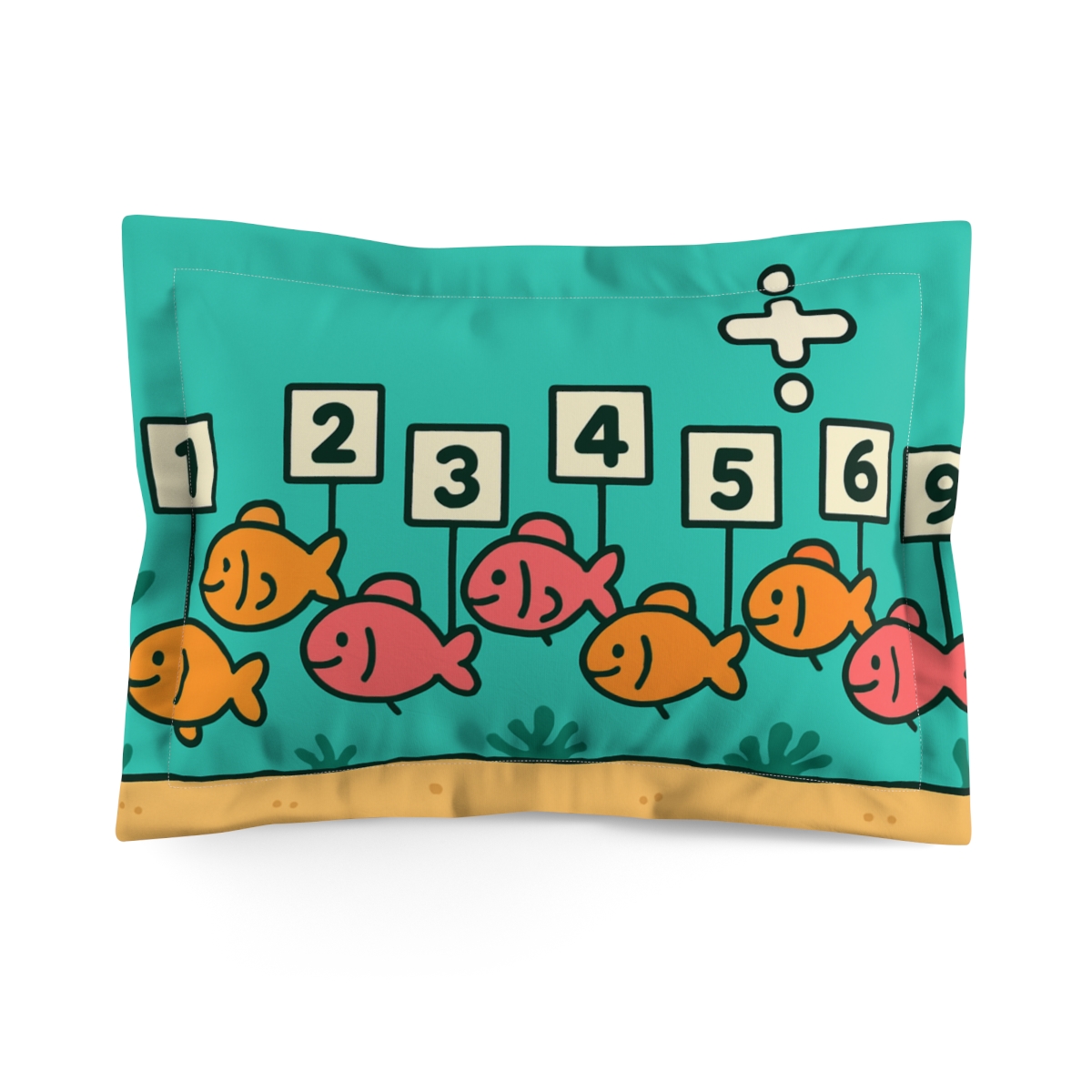 Coral Reef Math Parade soft plush pillows
