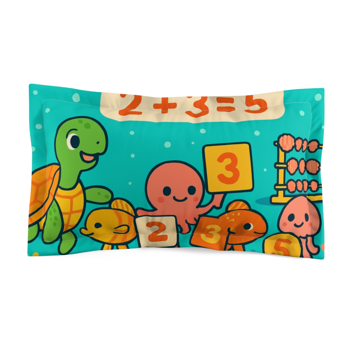 Coral Reef Math Parade trendy accent pillows