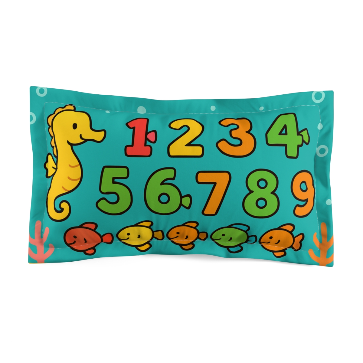 Coral Reef Math Parade soft plush pillows