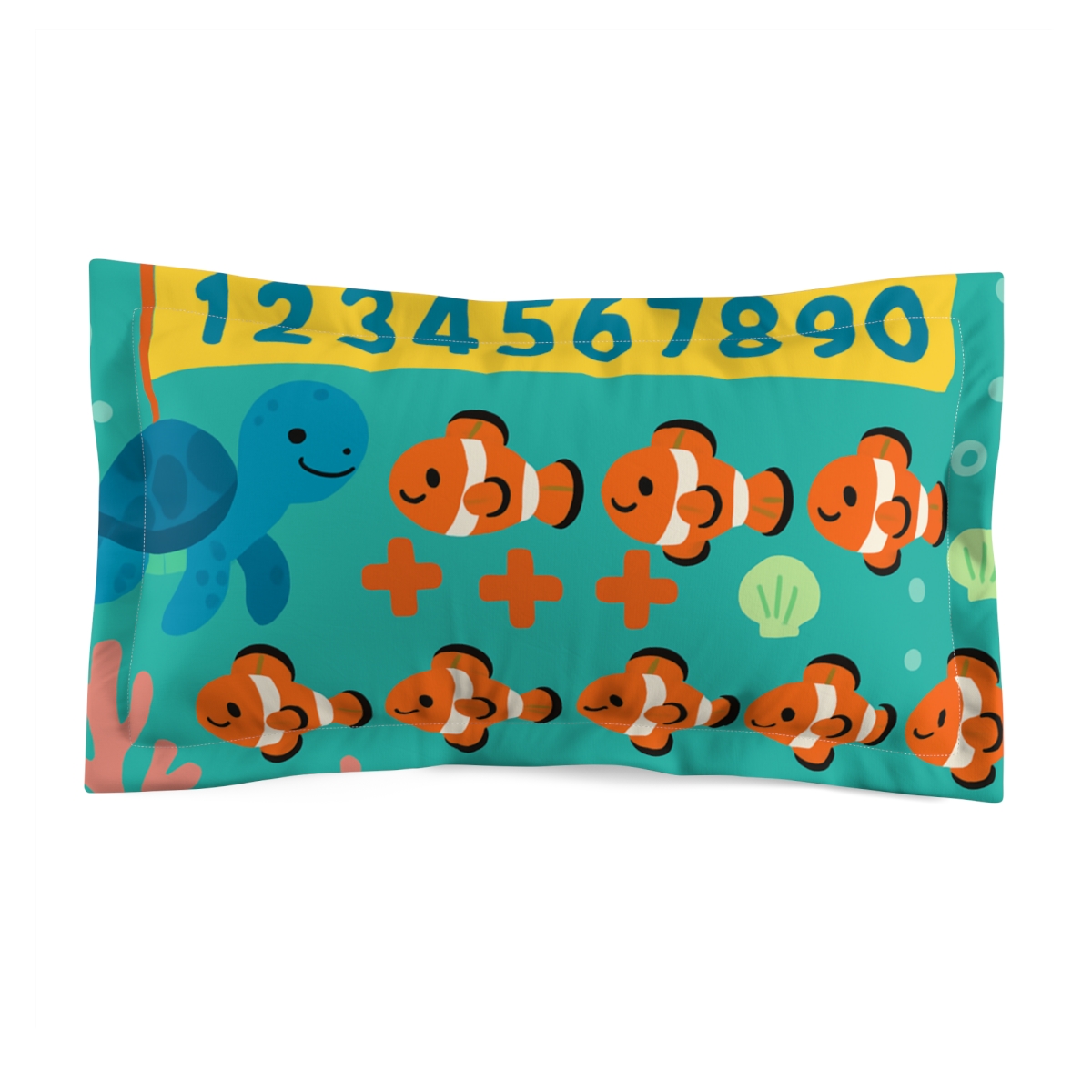 Coral Reef Math Parade soft plush pillows