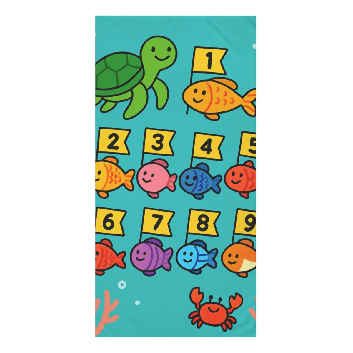 Coral Reef Math Parade trendy hand towels