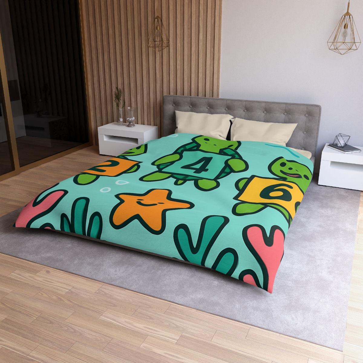 Coral Reef Math Parade Of Sea Turtles warm winter duvets