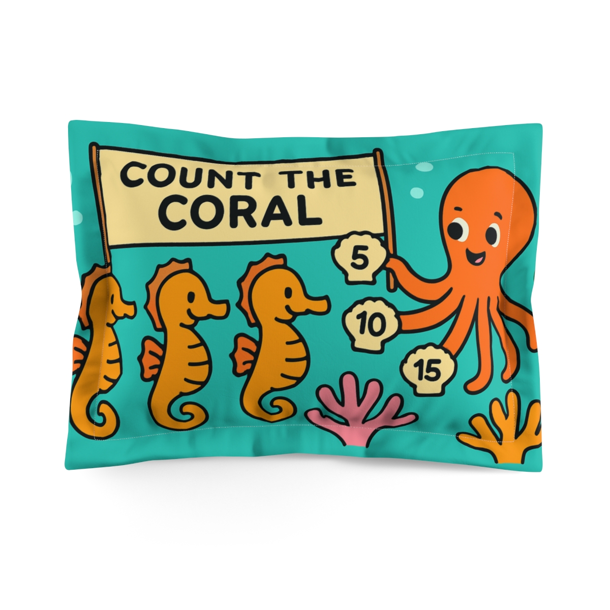 Coral Reef Math Parade With Seahorse Scouts gift pillows for home