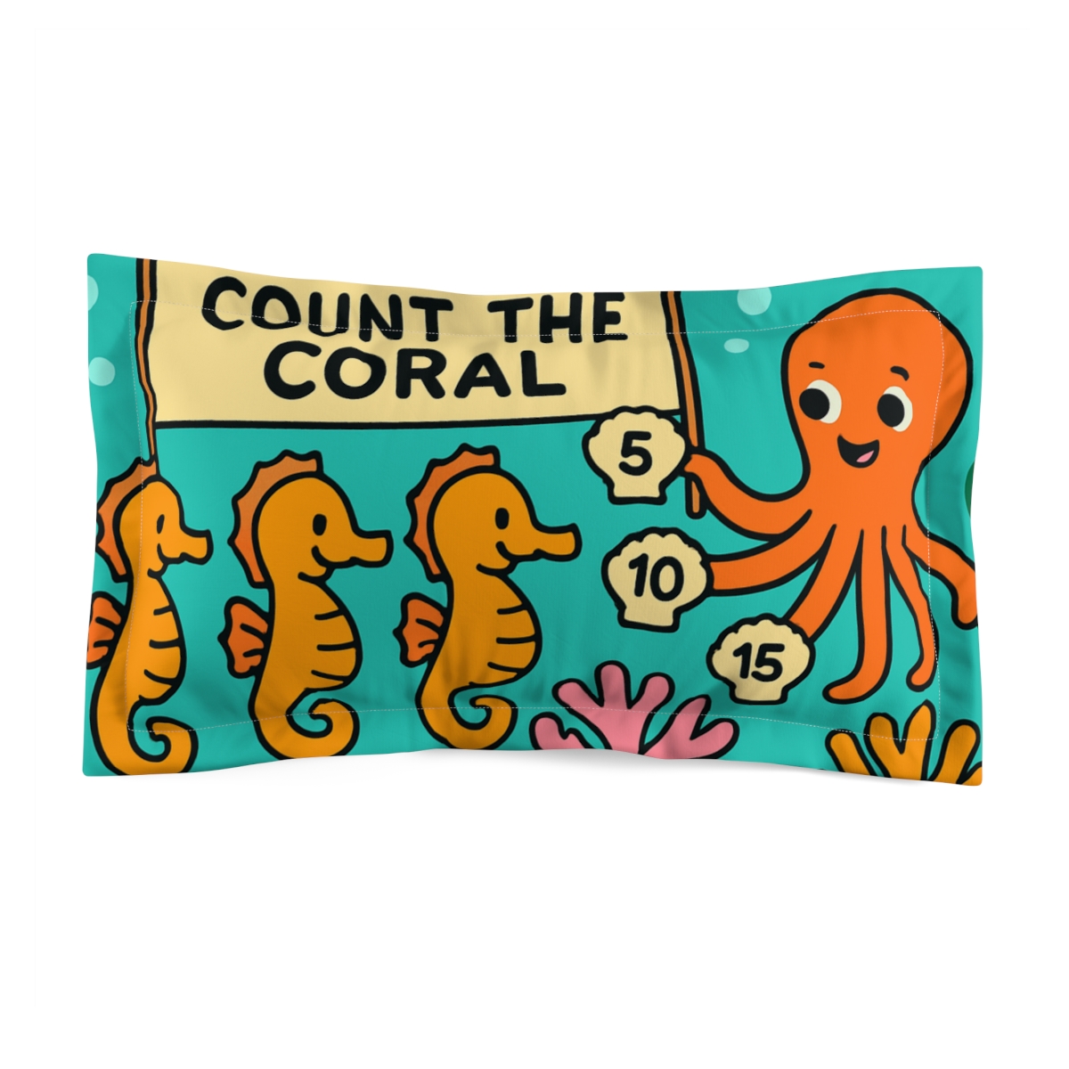 Coral Reef Math Parade With Seahorse Scouts gift pillows for home
